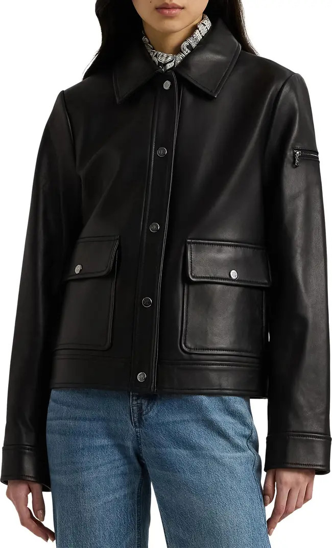 Lauren Ralph Lauren Leather Jacket | Nordstrom | Nordstrom