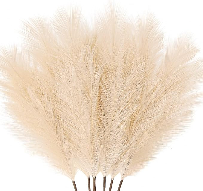 ZIFTY Boho Decor 7-Pcs 38"/3.1FT Faux Pampas Grass Large Tall Fluffy Artificial Fake Flower Bulru... | Amazon (US)