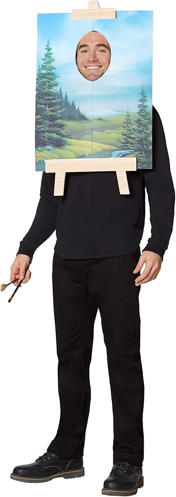 Spirit Halloween Adult Bob Ross Painting Costume | Officially Licensed | Funny Halloween Costume ... | Amazon (US)