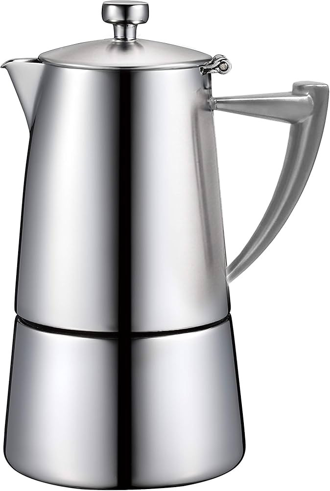 Cuisinox Roma 4-Cup Stainless Steel Stovetop Moka Espresso Maker | Amazon (CA)