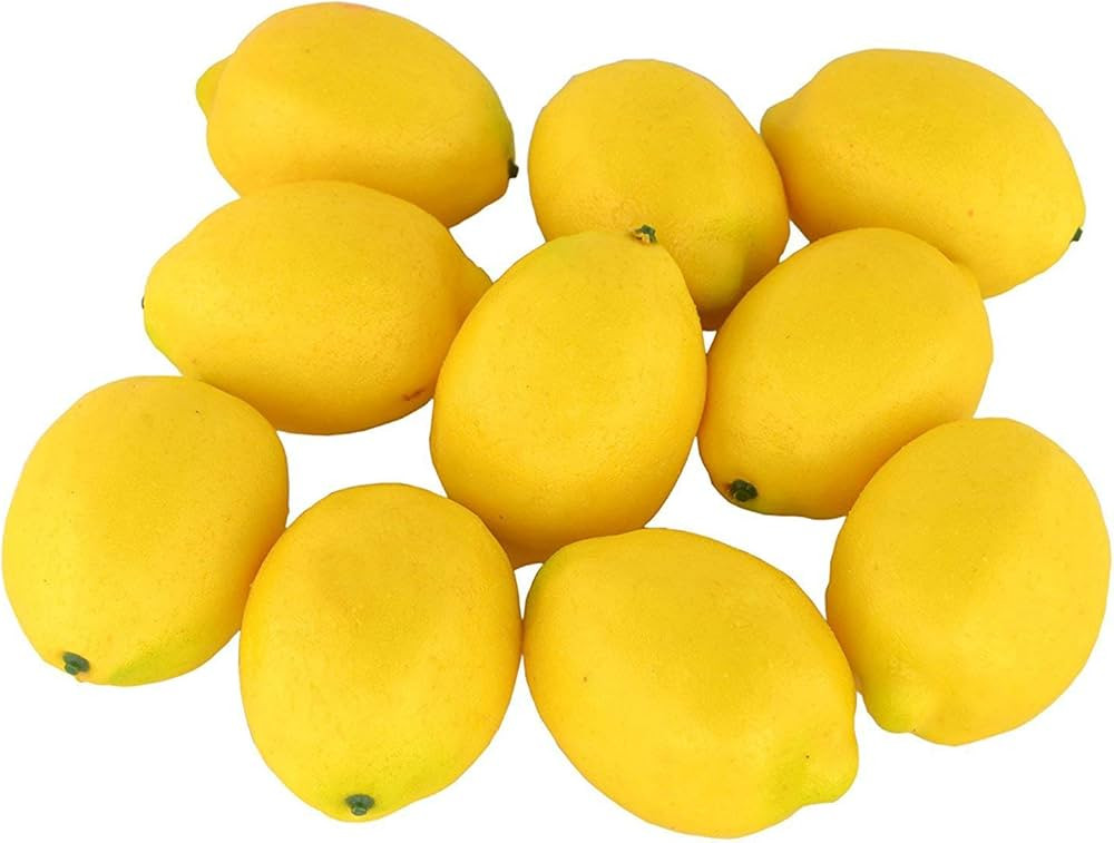 10pcs Artificial Lemons Simulation Lifelike Lemons Fake Fruit for Home Kitchen Wedding Party Deco... | Amazon (US)