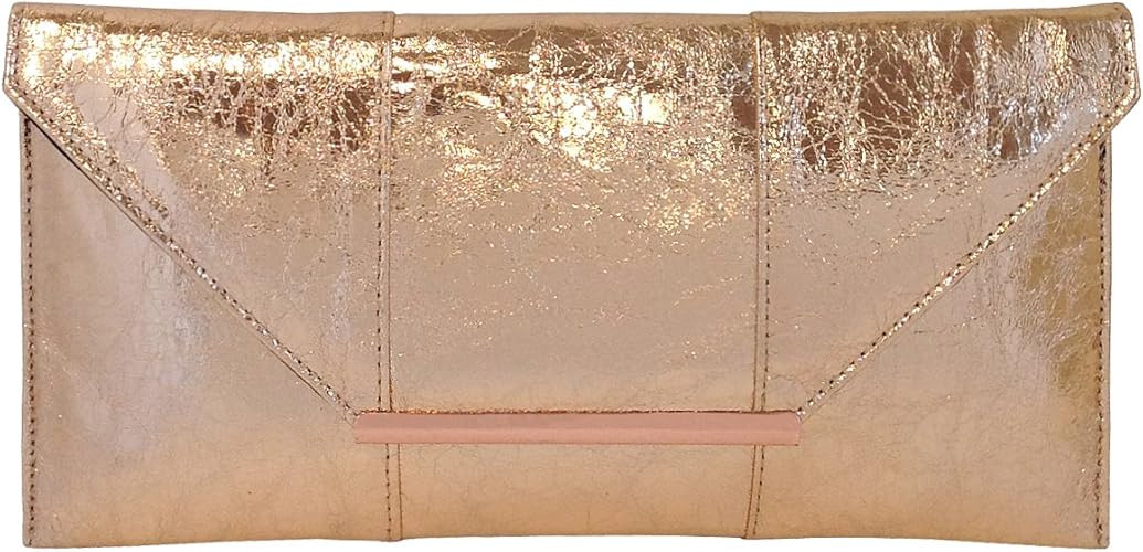 JNB Women's Metallic Material Clutch Purse | Amazon (US)