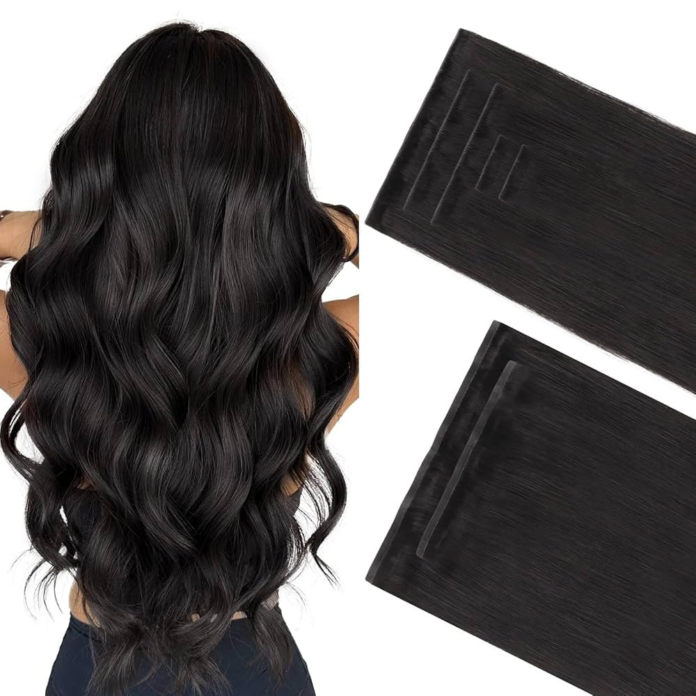 GOO GOO Invisi Edge Clip in Hair Extensions Set, 16inch 120g, 5pcs Injected Seamless PU Clip ins ... | Amazon (US)