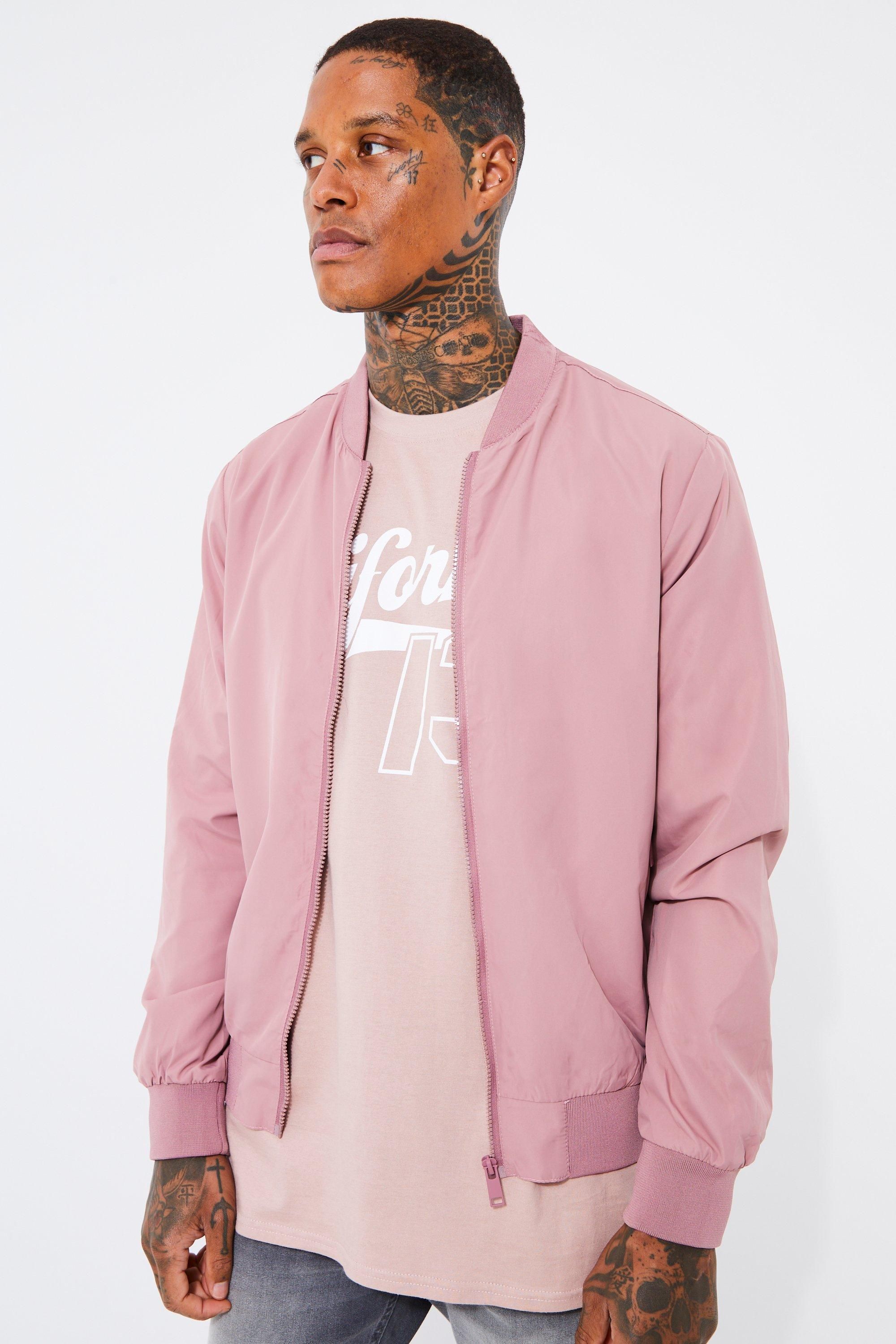 Basic Nylon Bomber Jacket | boohooMAN (US & CA)