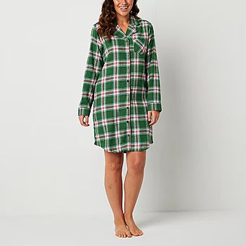 new!North Pole Trading Co. Mix & Match Plaids Family Womens Adaptive Long Sleeve Nightshirt | JCPenney