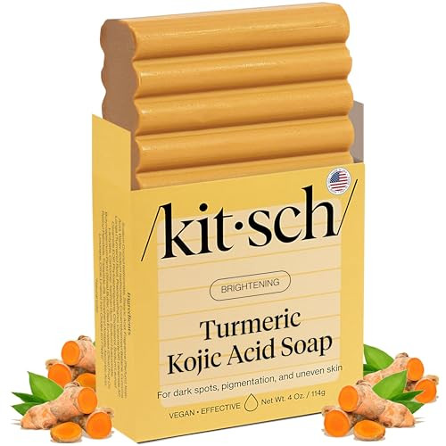 Kitsch Kojic Acid Soap – Turmeric Soap Bar with Hyaluronic Acid & Shea Butter – Brightening &... | Amazon (US)