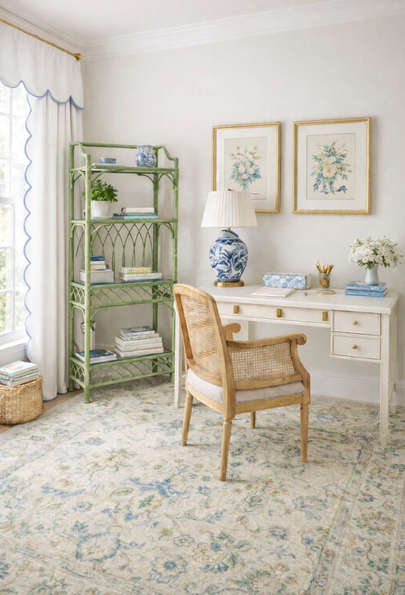 This office is a dream for blue-and-white lovers 💙🌿
The green étagère, chinoiserie lamp, and cane chair make this space feel both fresh and traditional — perfect for a pretty work corner!

✨ Tap to explore these finds

grandmillennial office • blue and white decor • cane desk chair • chinoiserie lamp • Wayfair office

#LTKSaleAlert #LTKHome