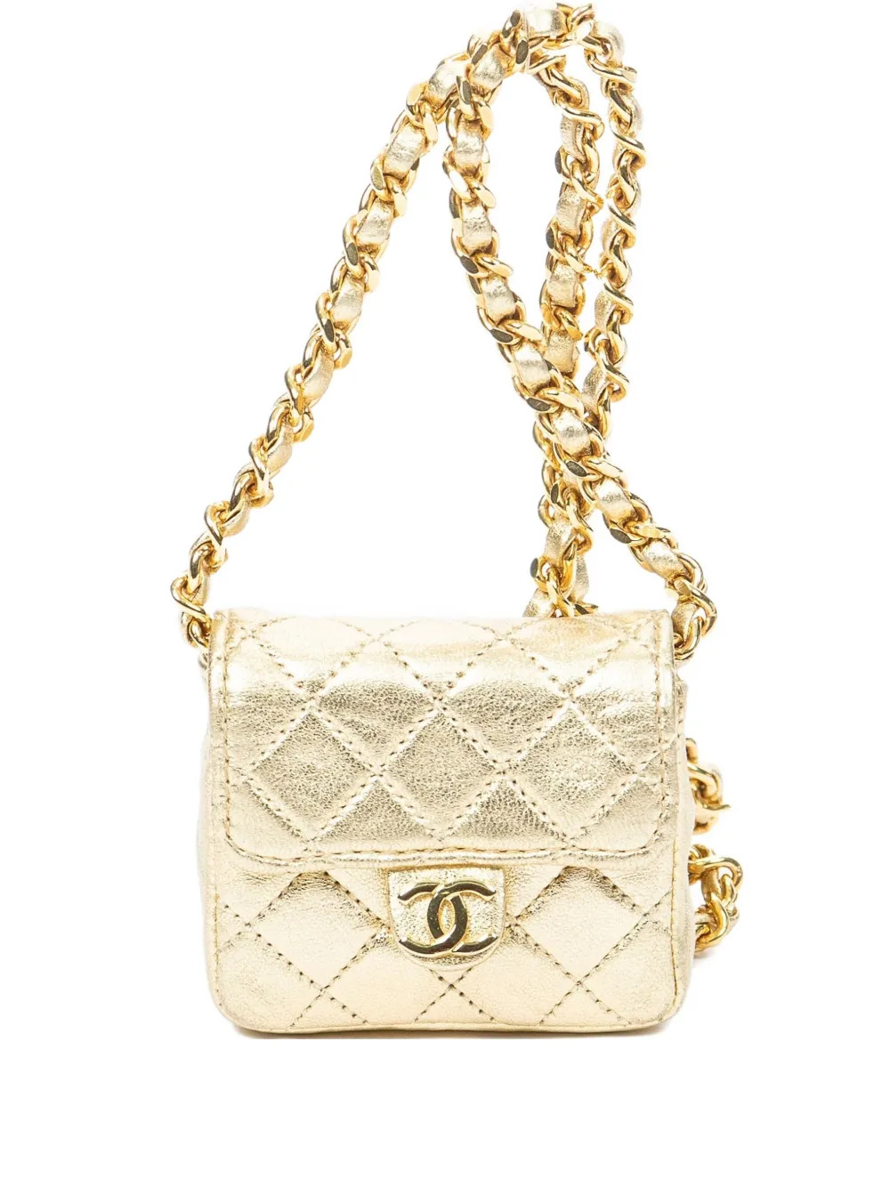 CHANEL Pre-Ownedquilted chain-strap mini bag | Farfetch Global