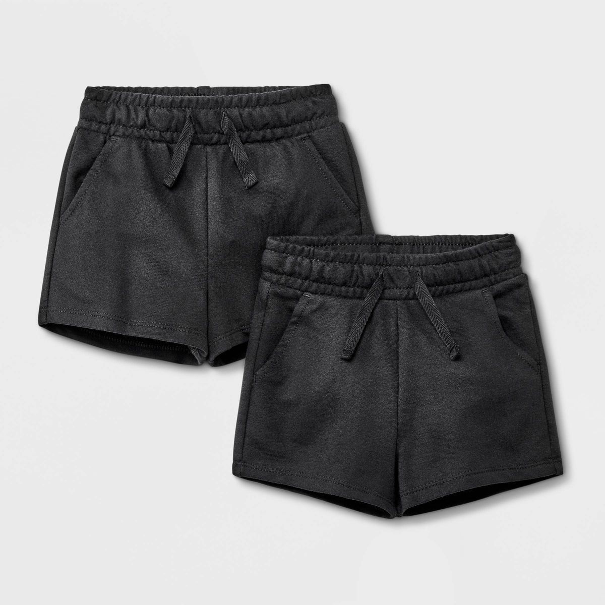 Toddler 2pk Knit Shorts - Cat & Jack™ Black | Target