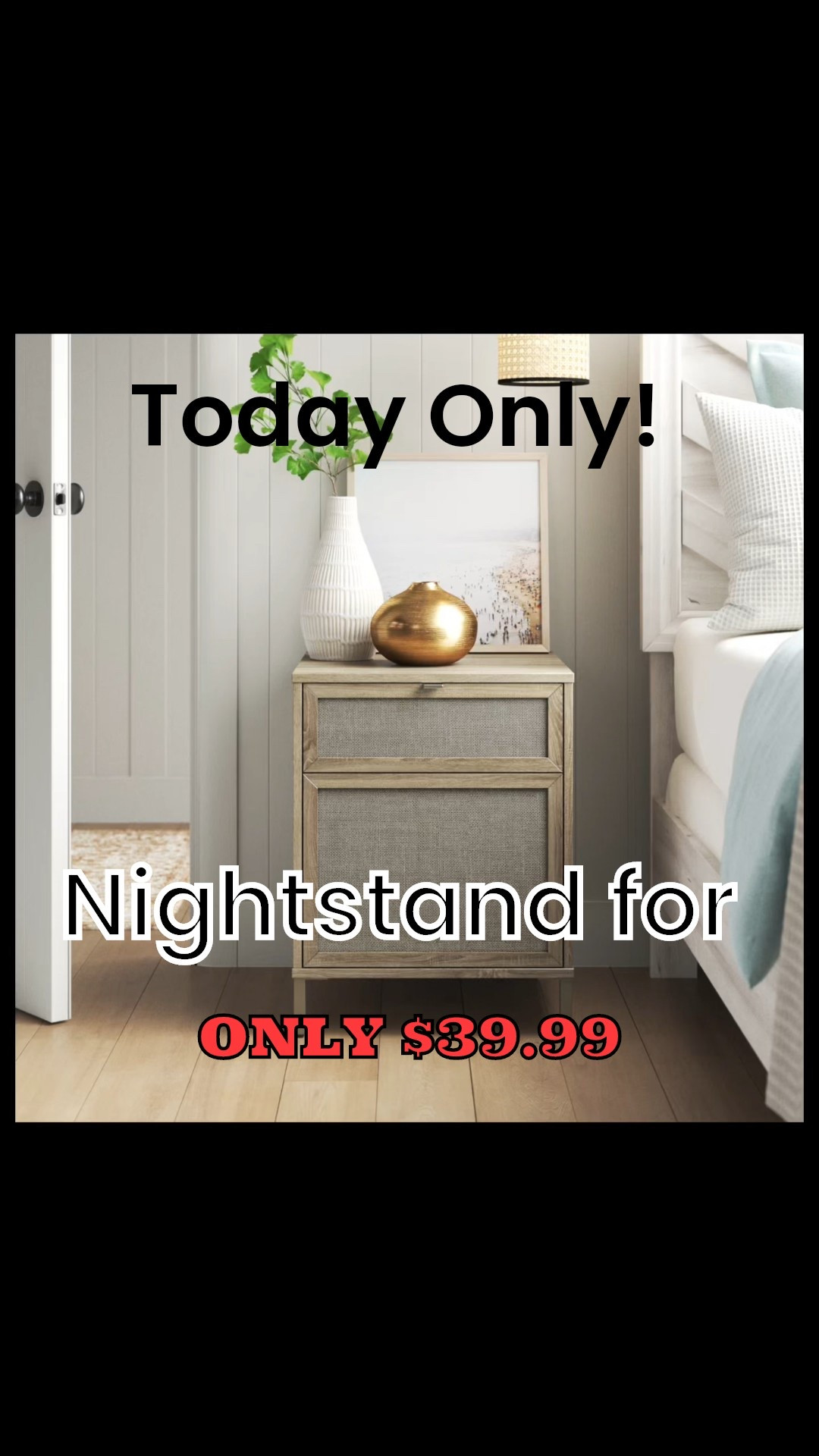I just found this amazing deal and I have to share it with you. Rush, because it will sell out fast! 

This nightstand shows off a clean-lined silhouette that rests on four straight corner legs. It also includes two built-in USB ports to keep your phone, tablet, and other devices charging overnight. 

eatures
Customize the door to open from the left or right
Magnetic push-open latch
Wall anchor included

#deal #sale #nighstand #bedroom #bedroomfurniture

#LTKHome #LTKSaleAlert #LTKmomlife