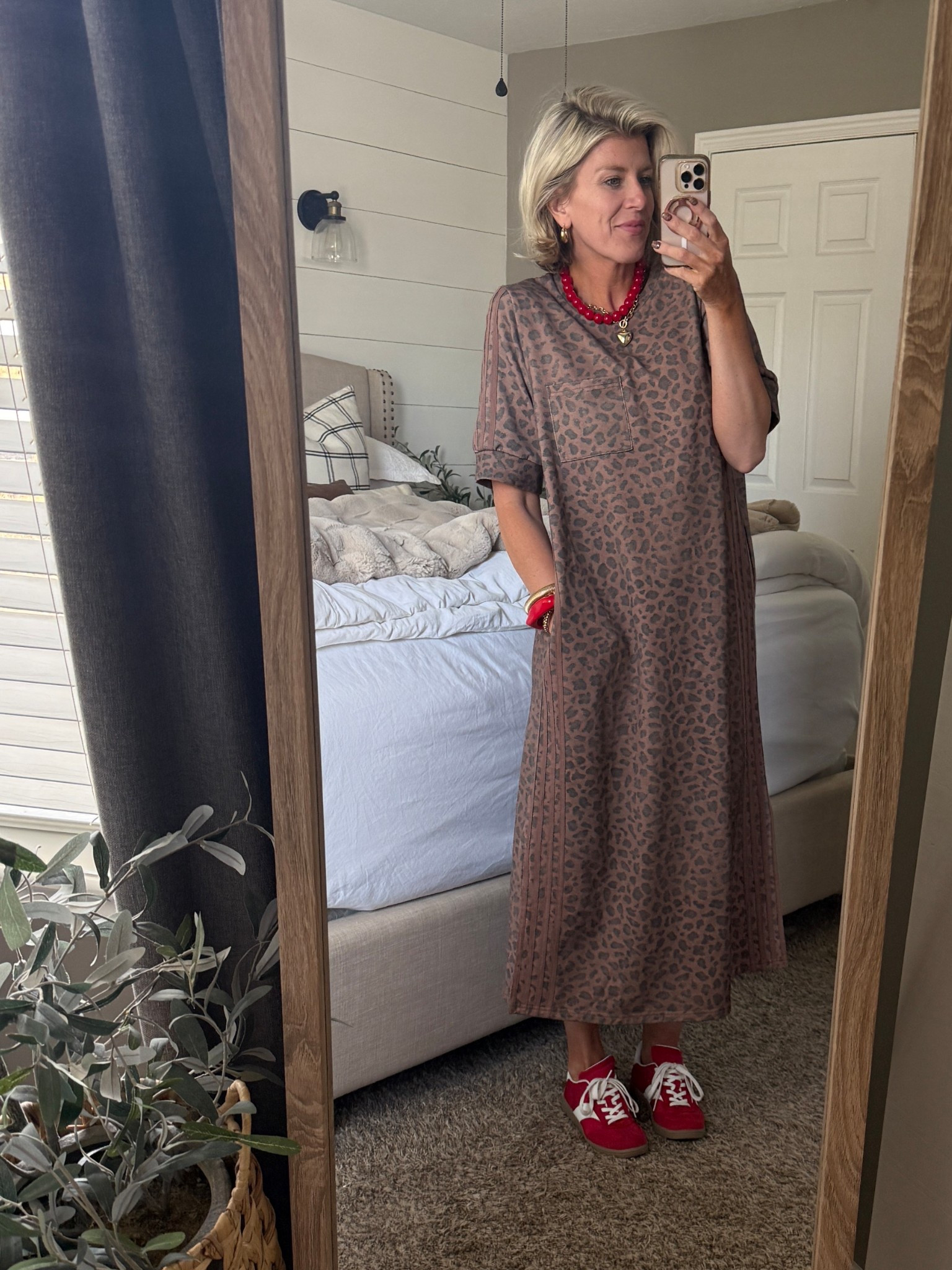 Leopard dress
Mom style
Casual mom outfit
Leopard and red styling

#LTKootd #LTKOver40 #LTKmomlife