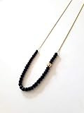 Simple Delicate Gold-Filled Necklace For Women, Black And Gold Beaded Necklace, Long Layering Neckla | Amazon (US)