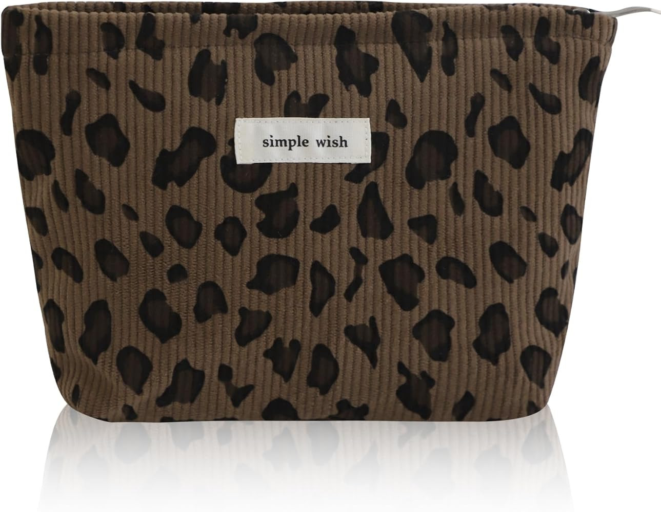 Wudygirl Leopard Makeup Bag Travel Cosmetic Bag for Women Small Makeup Pouch Zipper Cosmetic Pouc... | Amazon (US)