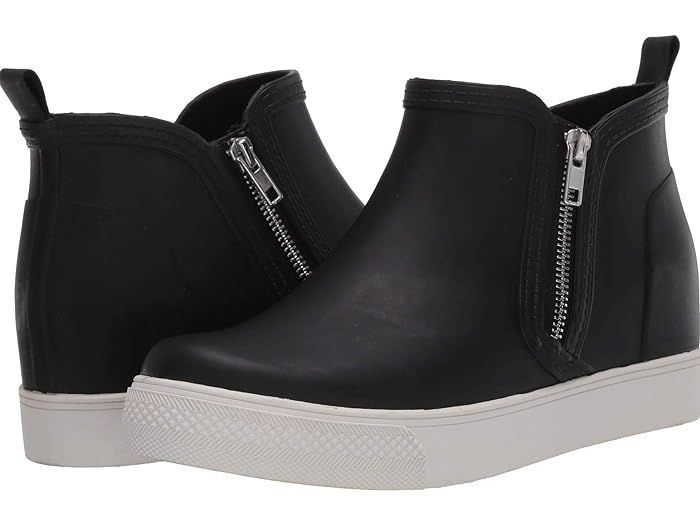 Steve Madden Wedgie - RB Rainboot (Black Rubber) Women's Boots | Zappos