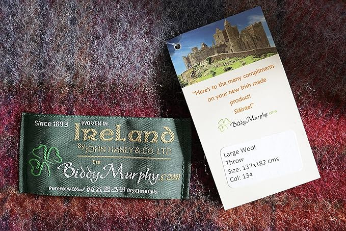 Biddy Murphy, Genuine Irish, 100% Wool Throw & Toss Blanket, Traditional Plaid Print, Soft Warm H... | Amazon (US)