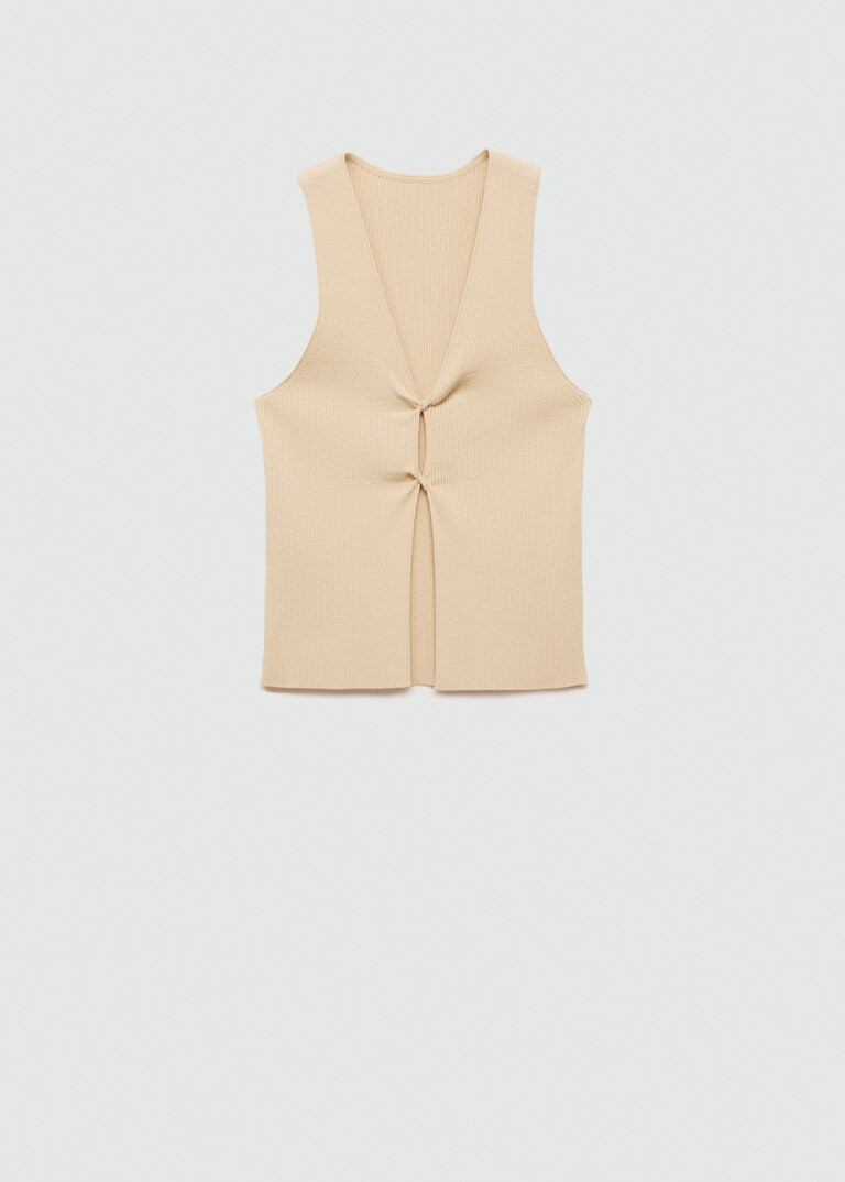 Cut-out detail top - Woman | MANGO United Kingdom | MANGO (UK)