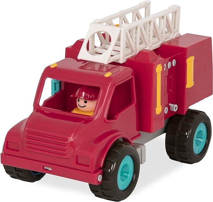 Battat – Toy Fire Truck & Figures – Classic Toddler Trucks – Red Fire Engine Toy – Soft R... | Amazon (US)