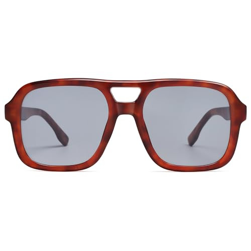 SOJOS Retro Aviator Sunglasses For Women Men Square Womens Sun Glasses SJ2355 | Amazon (US)