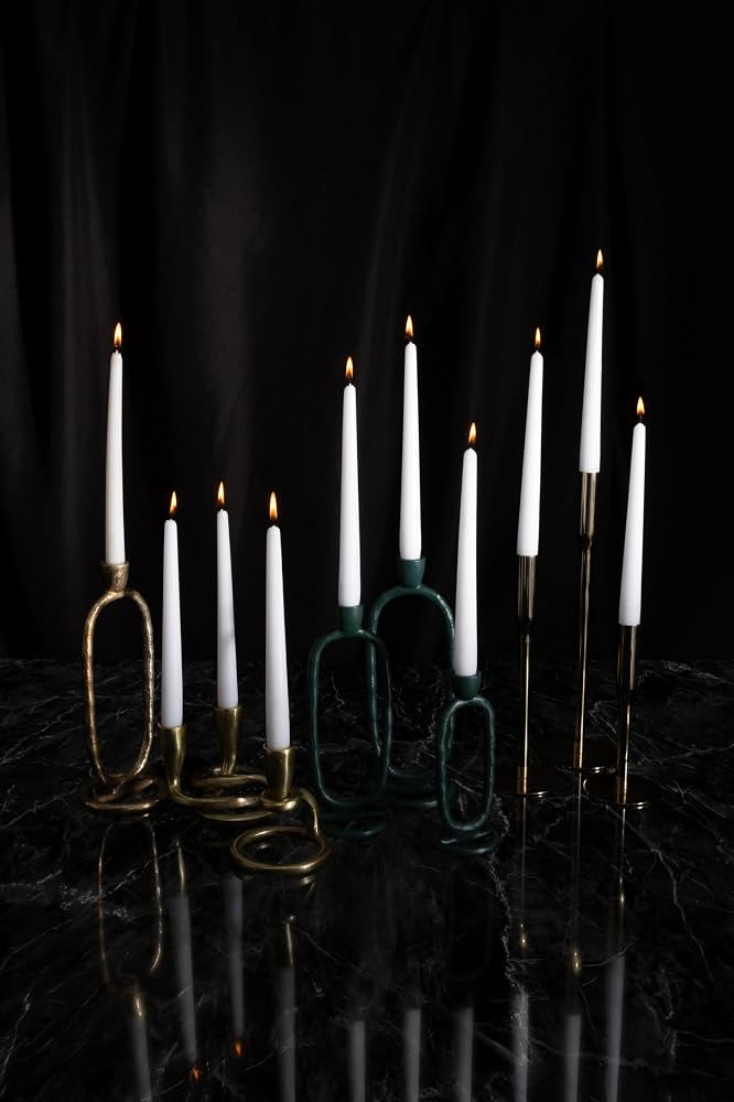 10" Oval Ring Taper Candle Holder - Contemporary Gold Abstract Metal Candle Display for Home or O... | Amazon (US)