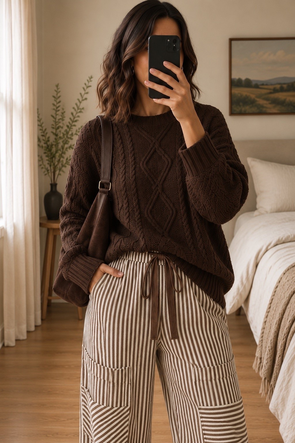 Amazon fall finds that look way more expensive than they are 🤎🍂 This chocolate cable-knit sweater with the striped barrel pants is the cozy combo I want to live in all season. Add the brown clogs + slouchy bag and it’s the perfect comfy-but-put-together look for errands, school pickup or a casual fall day.

#AmazonFashion #AmazonFinds #AmazonFallFashion #FallOutfit #FallStyle #ChocolateBrown #CasualFallStyle #LTKFinds #LTKFashion

#LTKSaleAlert #LTKSeasonal #LTKootd