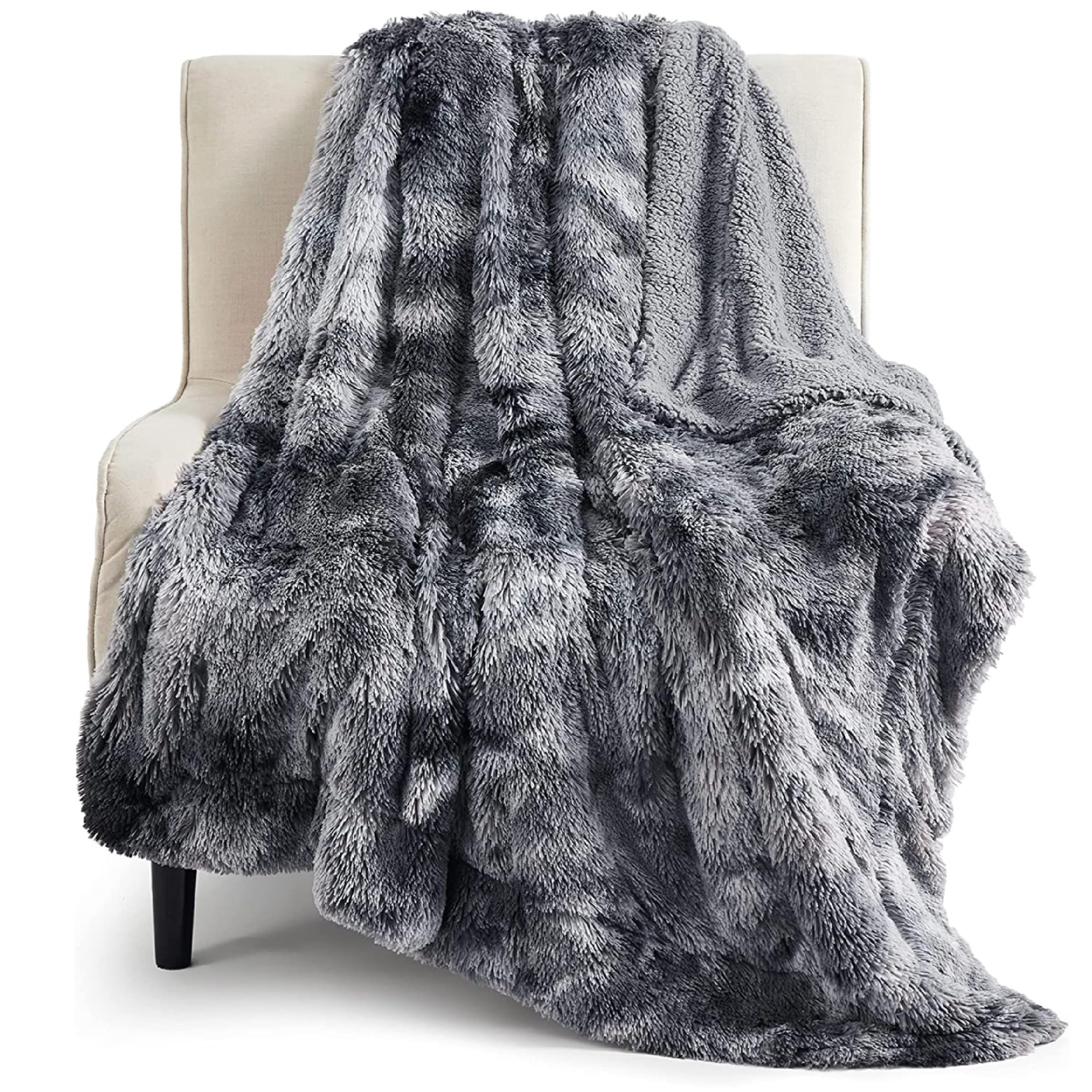 Bedsure GentleSoft Fluffy Fuzzy Faux Fur Throw Blanket for Couch, Soft Sherpa Fleece Cozy Gifts f... | Amazon (US)