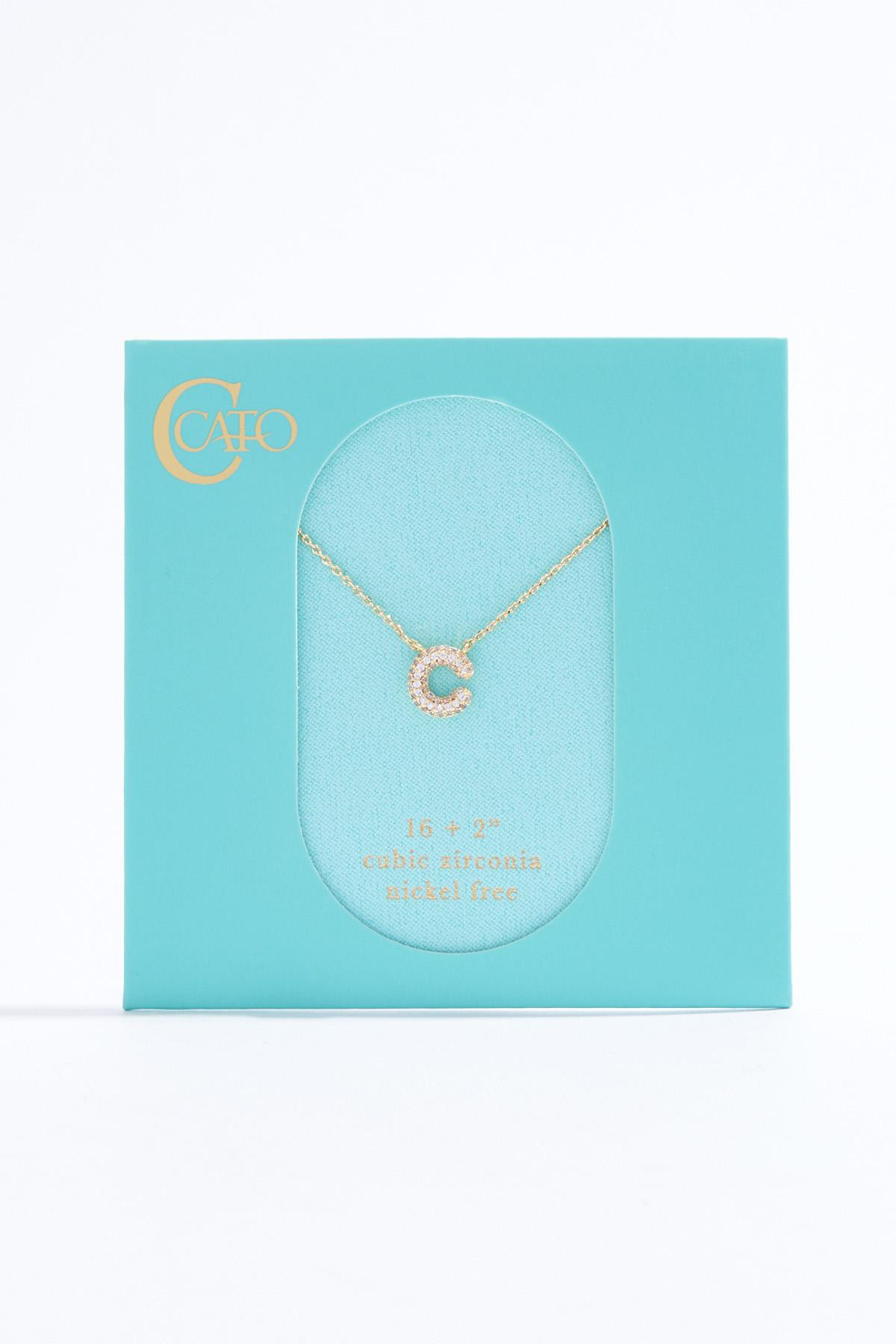 C Initial Bubble Necklace | Cato Fashions