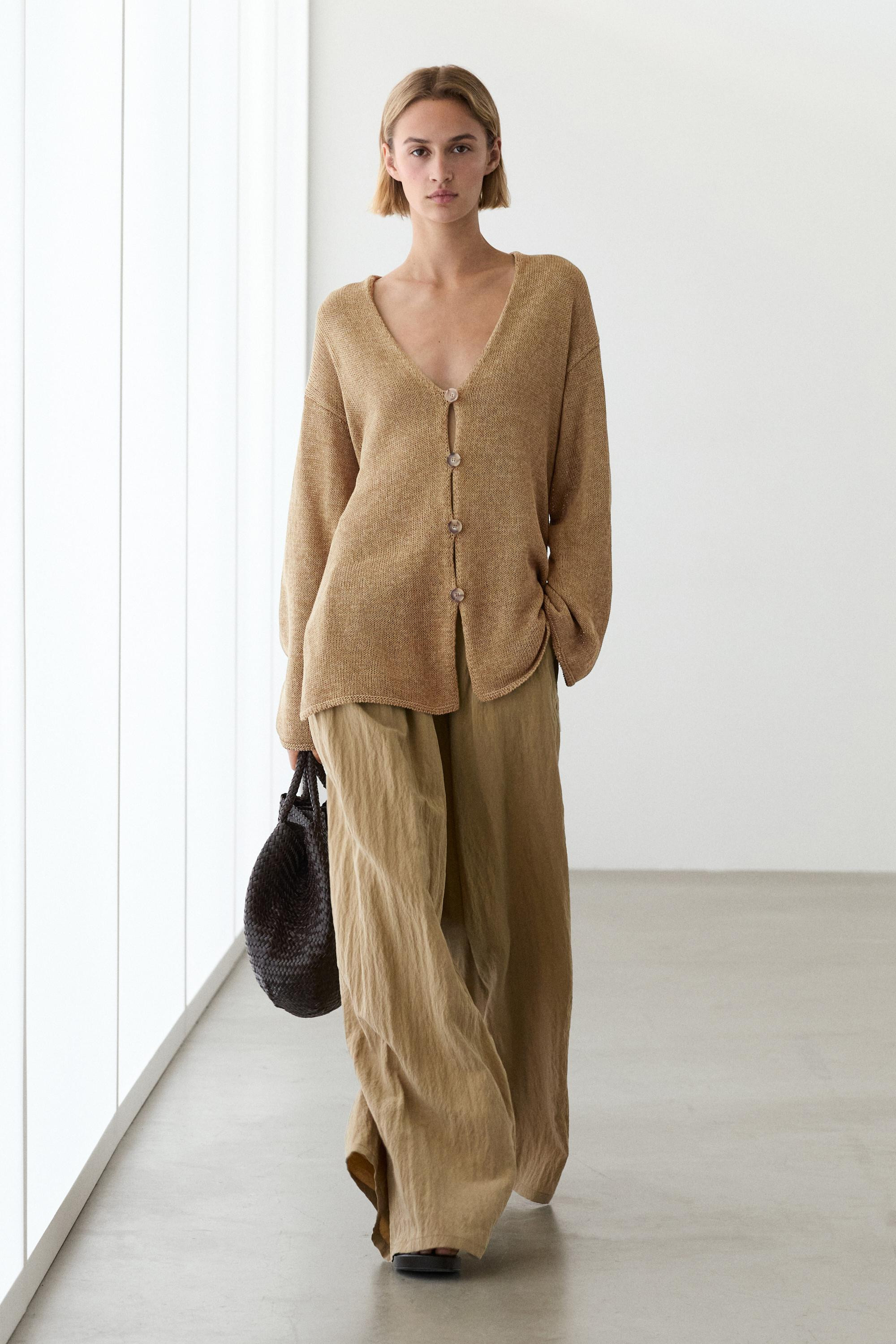 NEW VIEW LOOK
Long knit V-neck cardigan

 £89.95  Colour:  Camel  Add to basket | Massimo Dutti UK