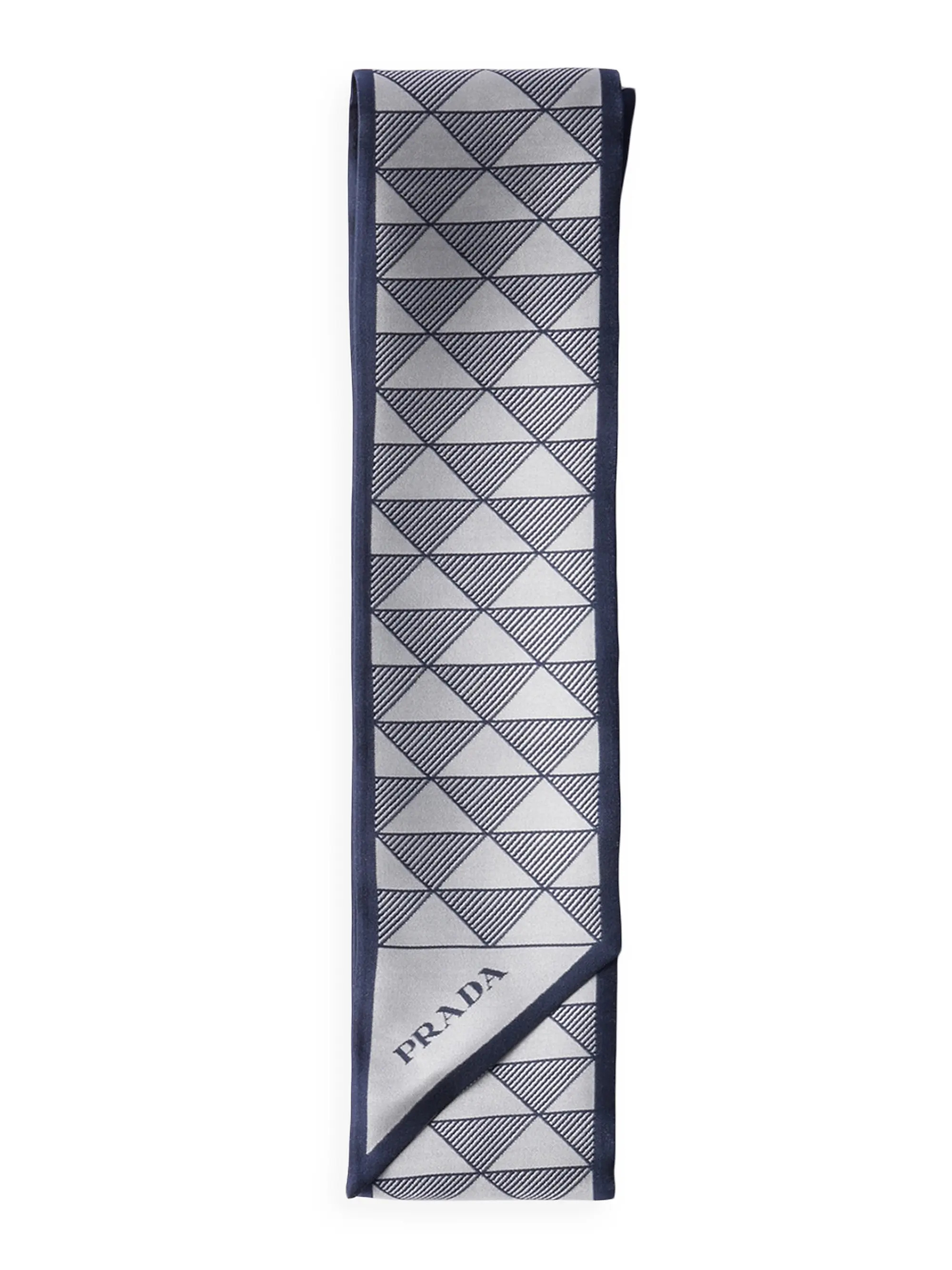 Prada Printed Silk Skinny Scarf | Saks Fifth Avenue | Saks Fifth Avenue