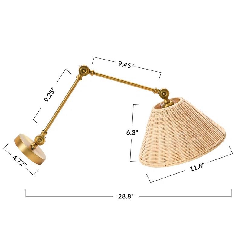 Eirene Wrought Iron Swing Arm Sconce | Wayfair North America