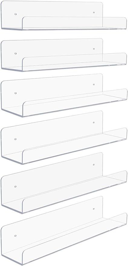 Sorbus Acrylic Wall Ledge Floating Shelf Rack Organizer, Invisible Display Style, for Books, Figu... | Amazon (US)