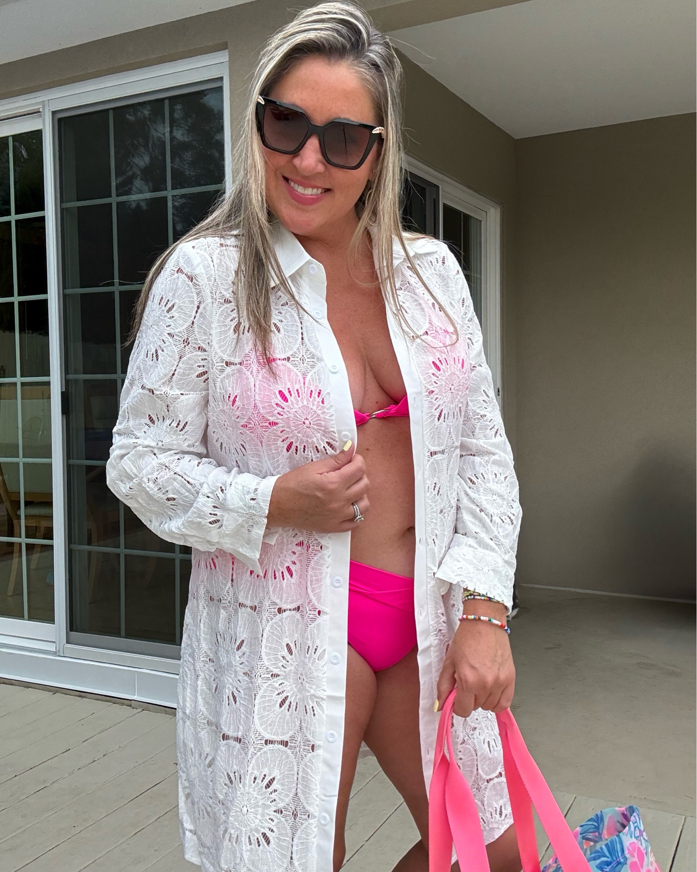 Beautiful Eyelet Swimsuit Cover up🤍

Elegant Eyelet Design: Floral eyelet lace fabric with a hollow out texture adds a chic resort look while providing comfortable coverage, helping you feel confident and put together at the beach or pool👙

#LTKOver40 #LTKSwim