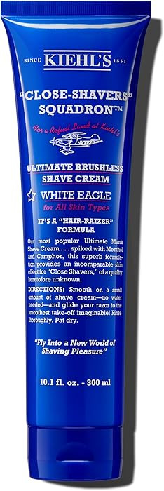 Kiehl's Ultimate Brushless Shave Cream with Menthol White Eagle, for All Skin Types, with Menthol... | Amazon (US)