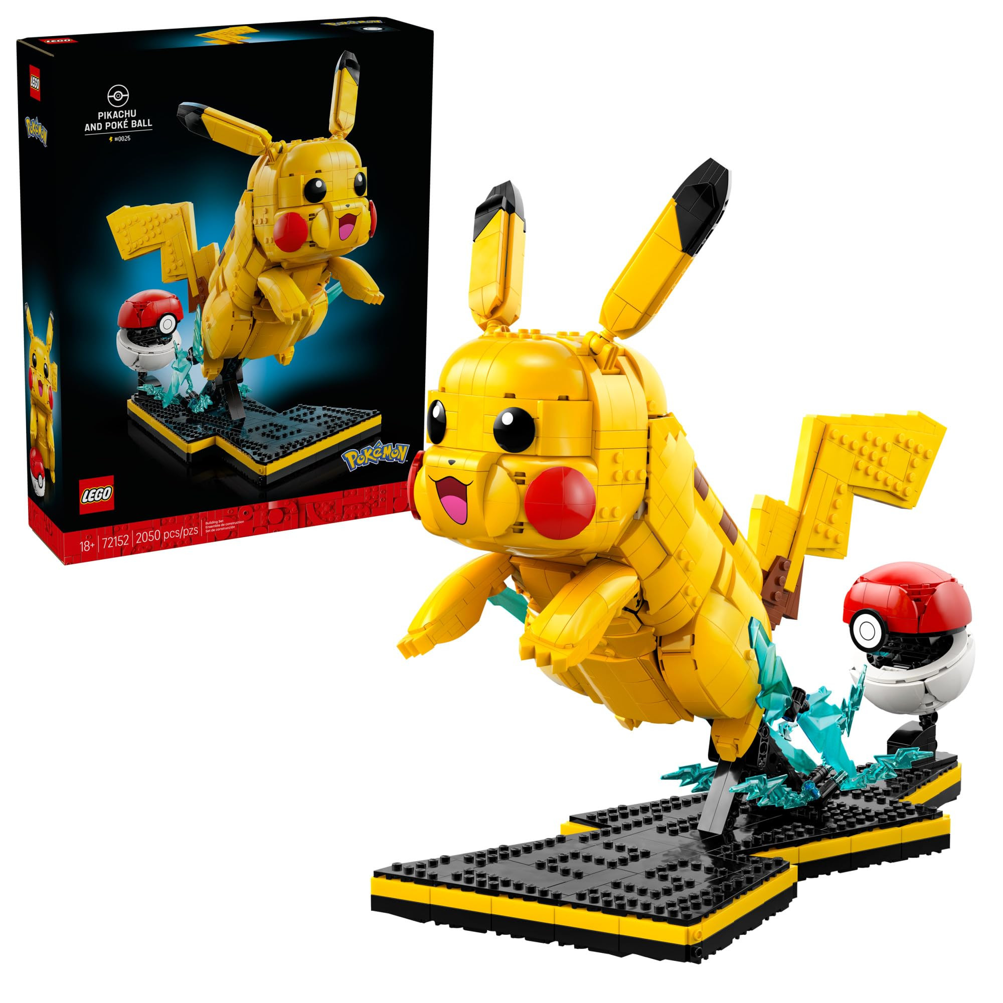 LEGO Pok\u00e9mon Pikachu and Pok\u00e9 Ball - Collectible Building Sets for Adults, Ages 18+ - P... | Amazon (US)