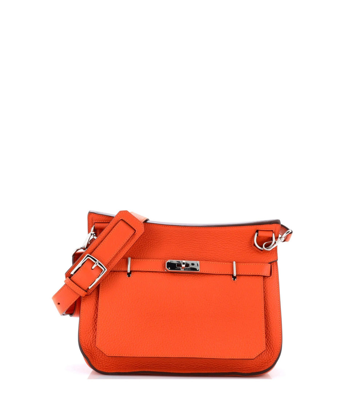 Pre-Owned HERMES 28 Jypsiere Bag Clemence - Orange | Macy's
