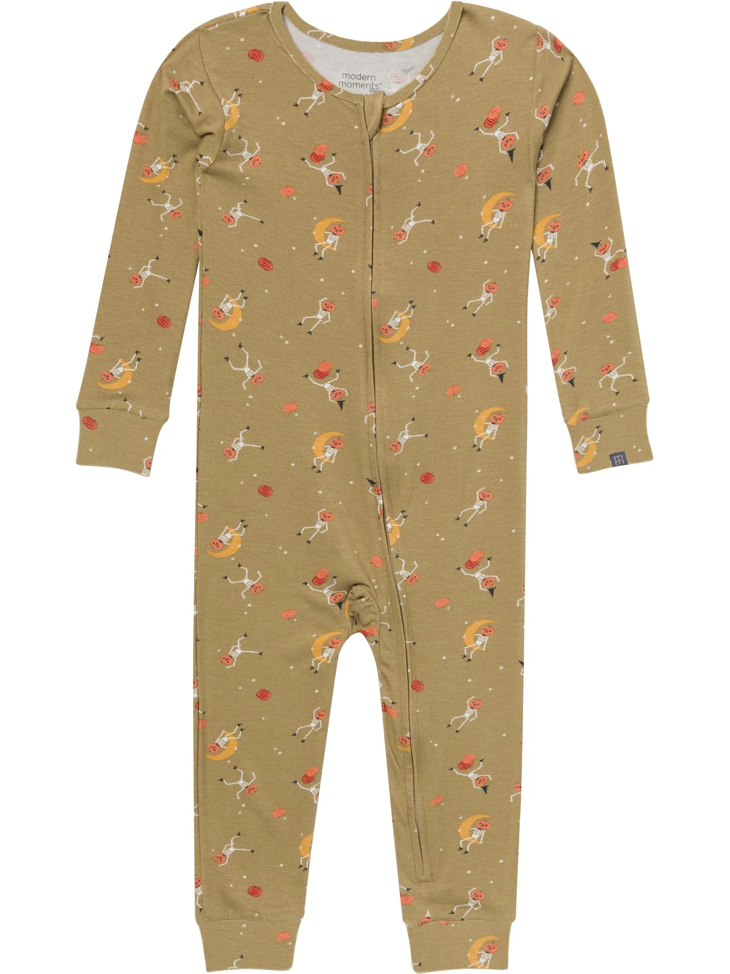 Modern Moments by Gerber Baby and Toddler Neutral Super Soft Halloween One-Piece Pajama, Sizes 0/... | Walmart (US)
