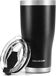 HAUSHOF 30 oz Tumbler, Stainless Steel Vacuum Insulated Coffee Tumbler Water Cup, Double Wall Tra... | Amazon (US)