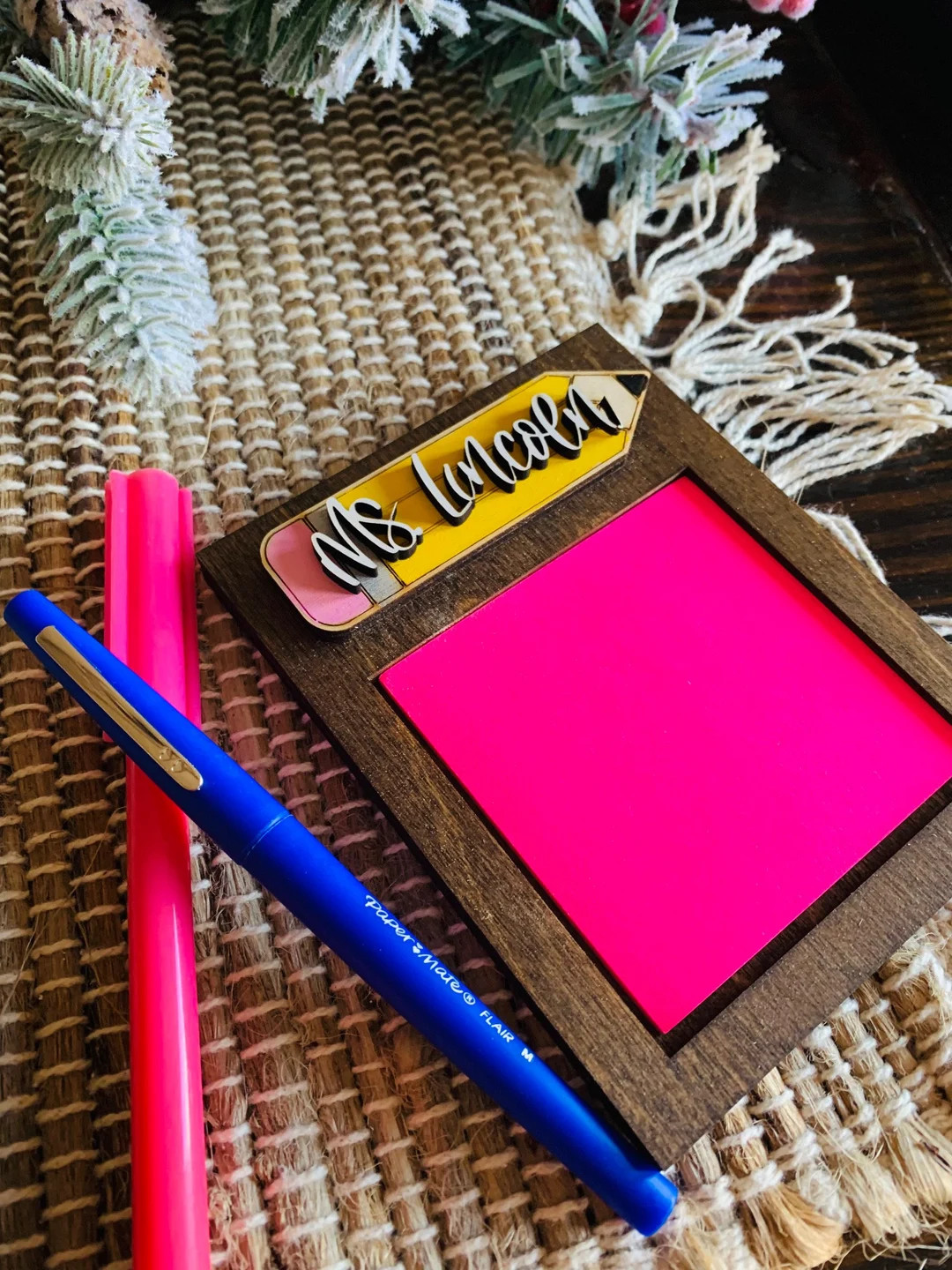 Teacher Sticky Note Holder Teacher Gift Personalized Teacher - Etsy | Etsy (US)