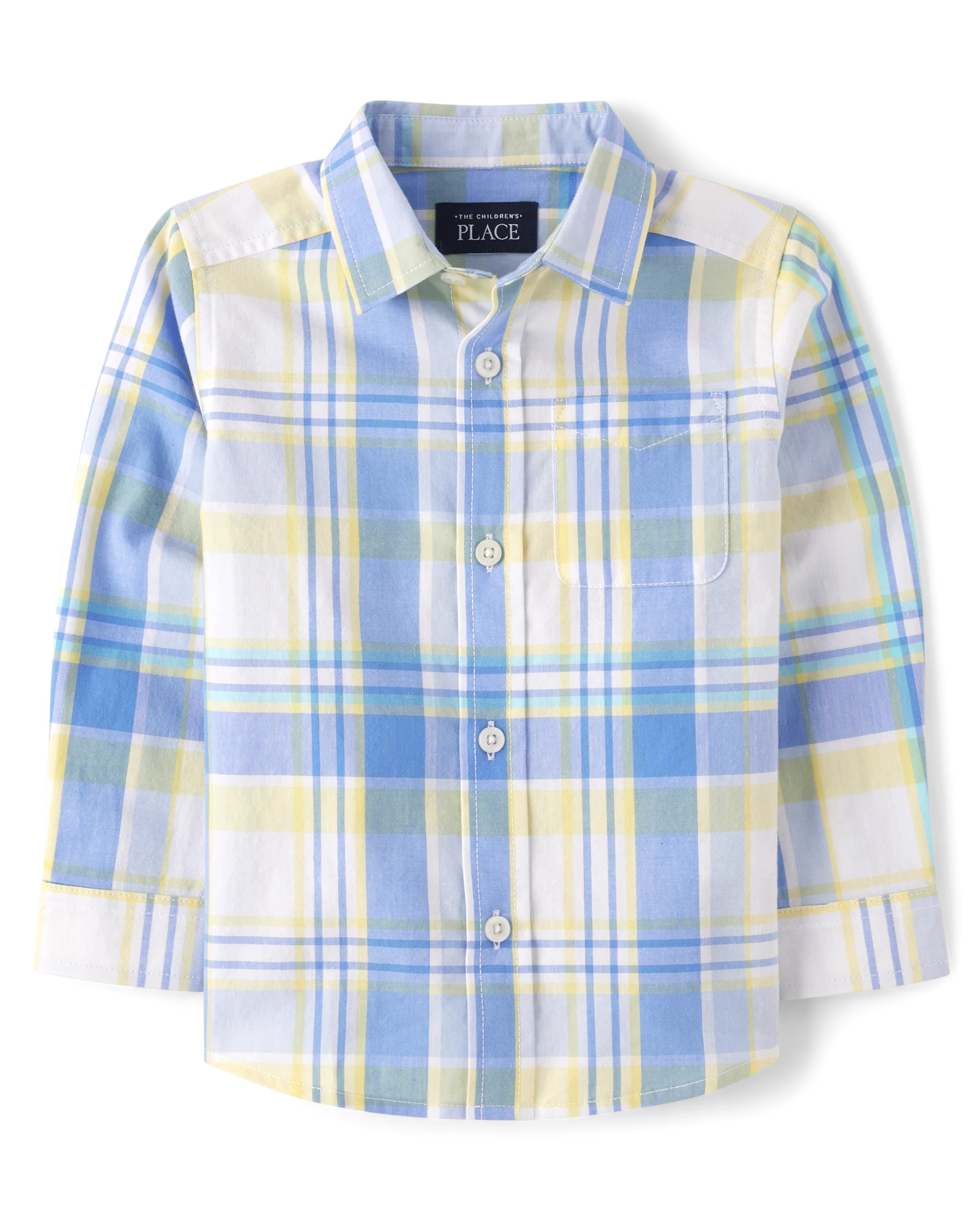 Baby And Toddler Boys Dad And Me Plaid Poplin Button Up Shirt - whirlwind | The Children's Place
