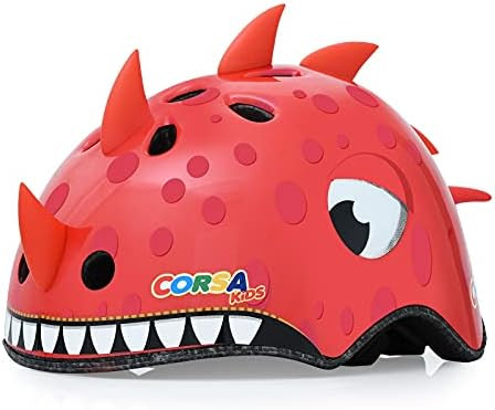 Kids Bike Helmet, Red Dinosaur Toddler Bike Helmets for Kids Ages 2-5 Years Old Boys Girls Lightw... | Amazon (US)