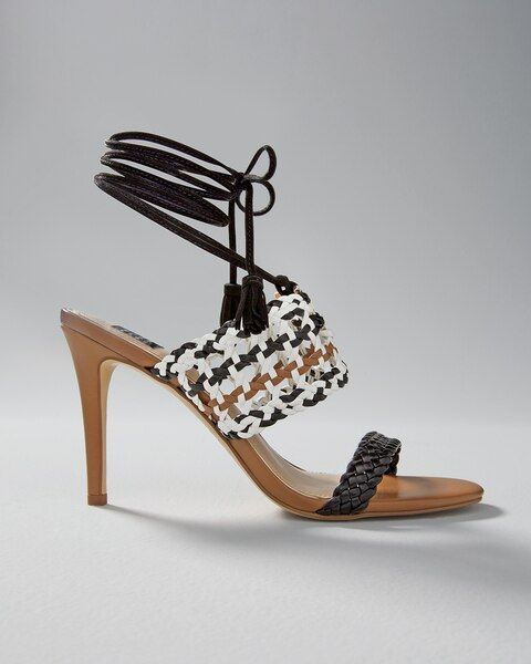 Braided Mid-Heel Gladiator Sandal | White House Black Market