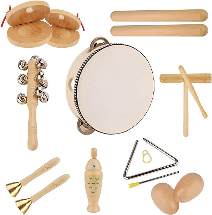 Nvmogan Musical Instruments for Kids and Toddle-Eco Friendly Wooden Music Toys.Musical Percussion... | Amazon (US)
