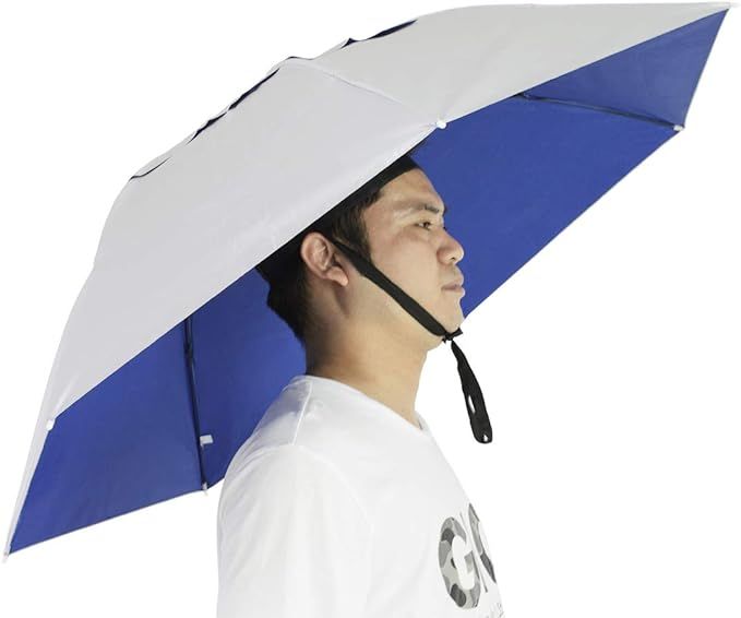 NEW-Vi Fishing Umbrella Hat Folding Adjustable Sun Rain Cap, 37.4”Oversize Hands Free Umbrellas... | Amazon (US)