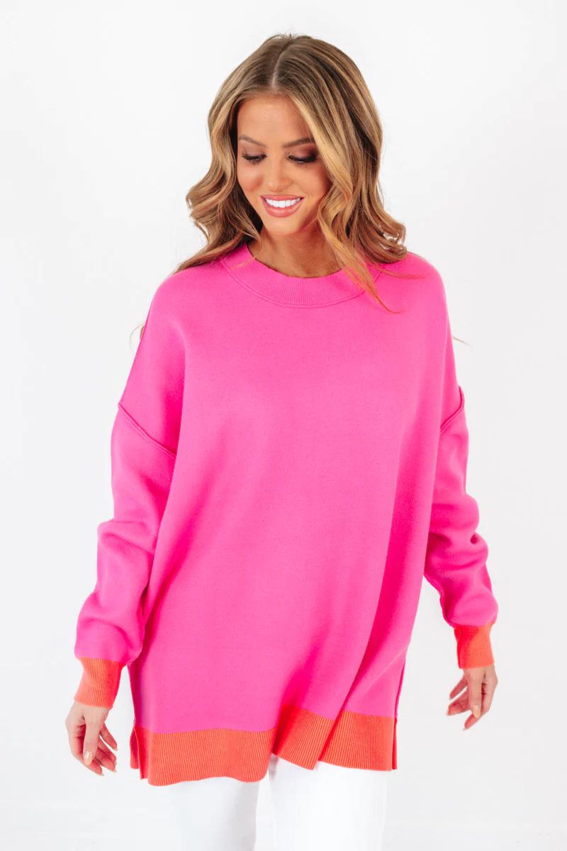 The Sawyer Sweater - Pink | The Impeccable Pig