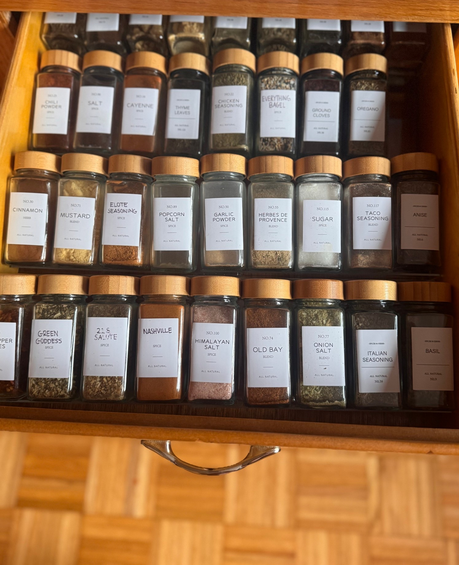 Slowly organizing our entire kitchen! Starting with the drawers, the first being the spice drawer. Absolutely adore these glass spice containers. I love that they are dishwasher safe too. It makes cleaning easy. Shop the link below 🫙 🫚🌶️

#LTKfoodie #LTKdayinmylife #LTKHome