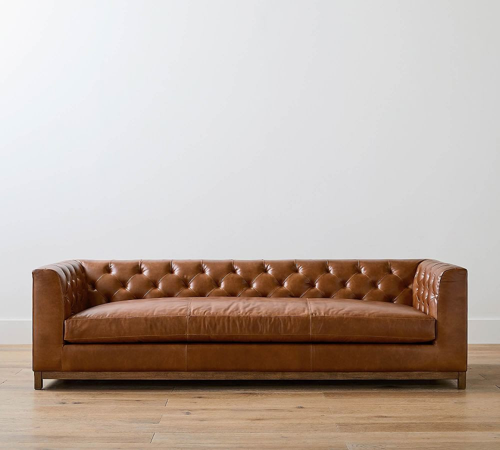 Henley Tufted Leather Sofa | Pottery Barn (US)
