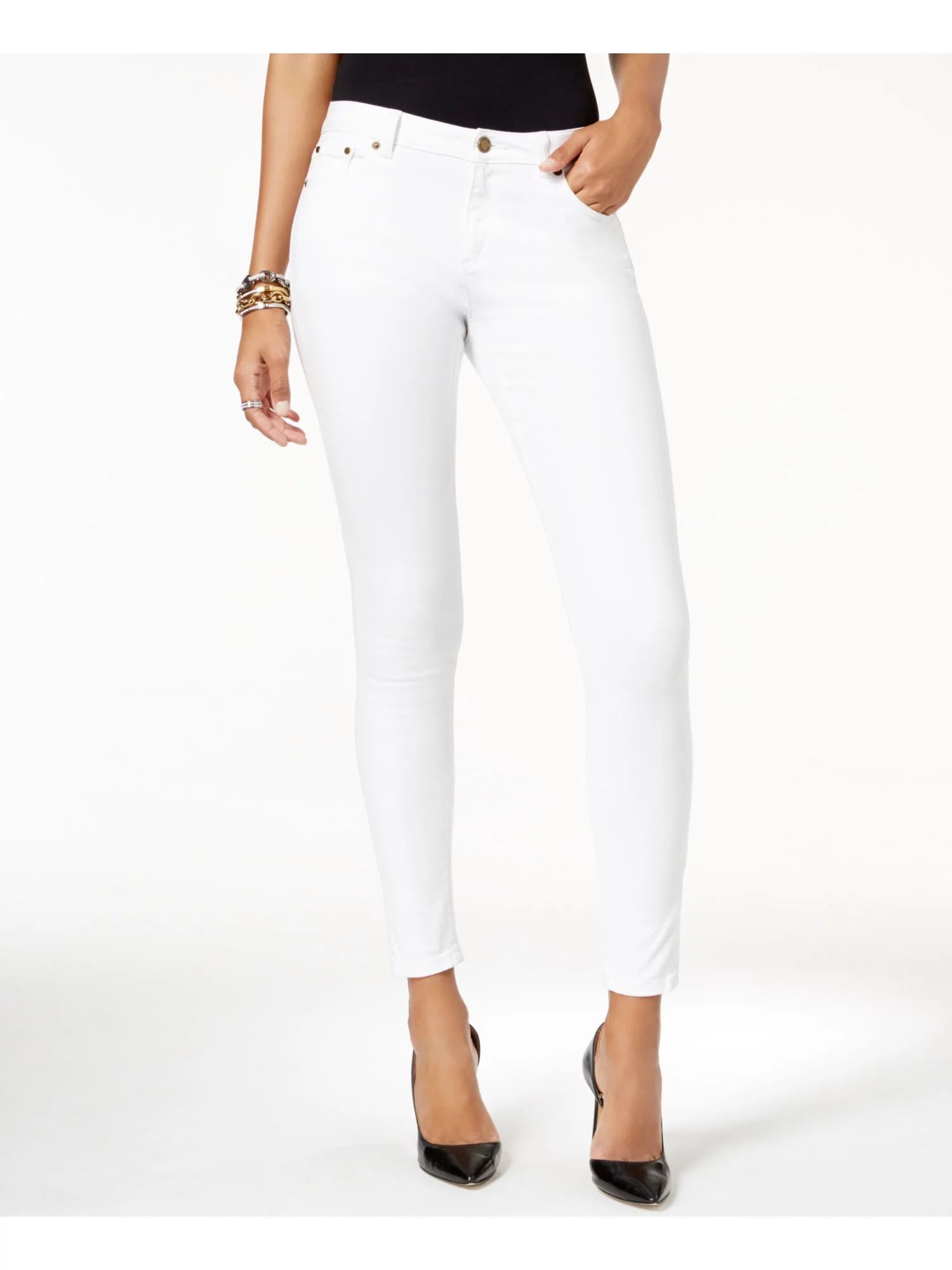 MICHAEL KORS Womens White Skinny Jeans  Size 2P | Walmart (US)