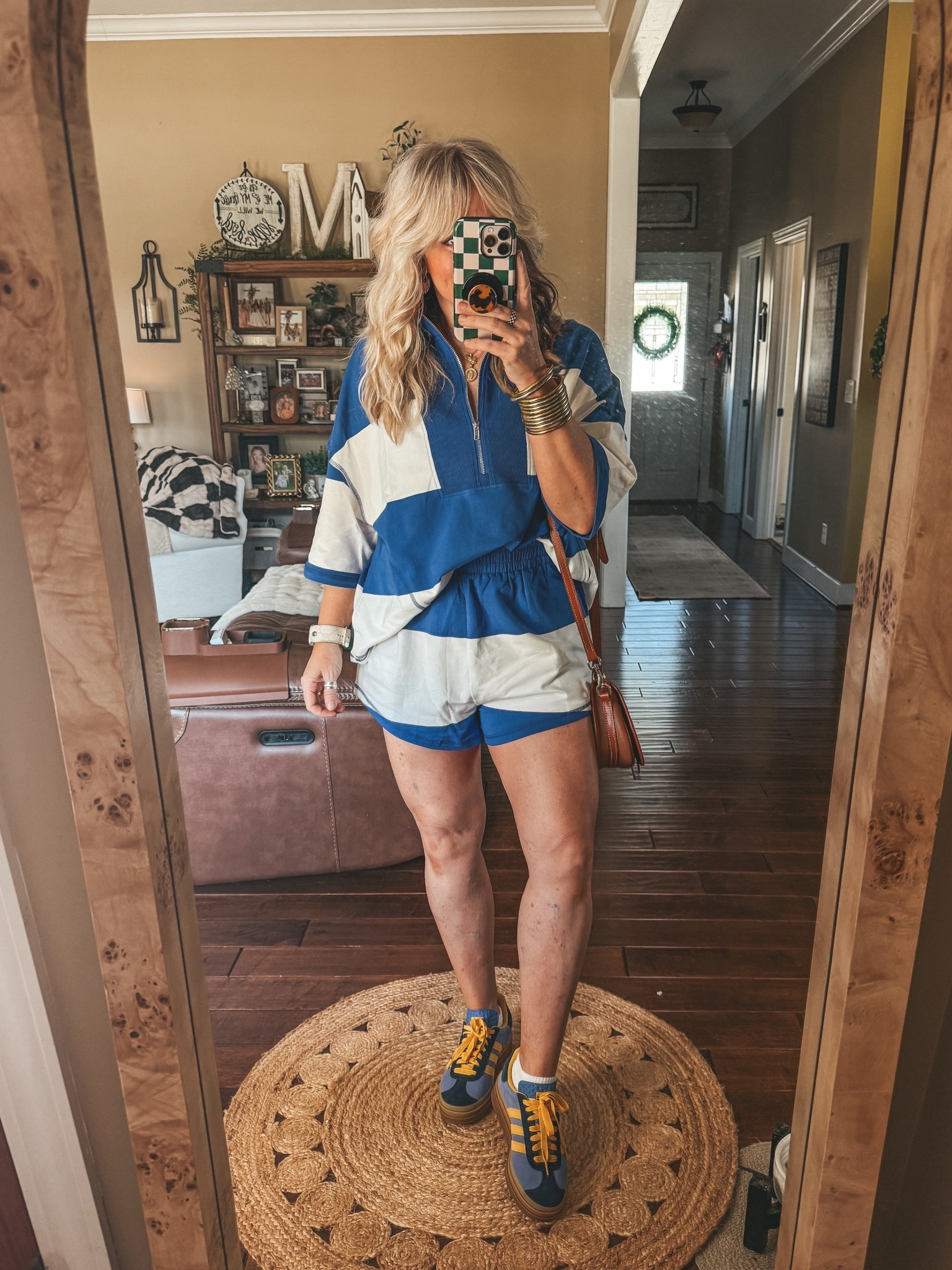 This set is so comfy and a perfect travel fit. I have it in two colors and two sizes. I have a medium in another color combo and this one is a large. The large is more baggy but comfier to me. 
In my sneaks I sized down. 
✨My necklace stack is twisted silver on IG. SAVE there with MANDIE20 but in their monthly box save on first box with MANDIE50 


#LTKgrwm #LTKootd #LTKOver40