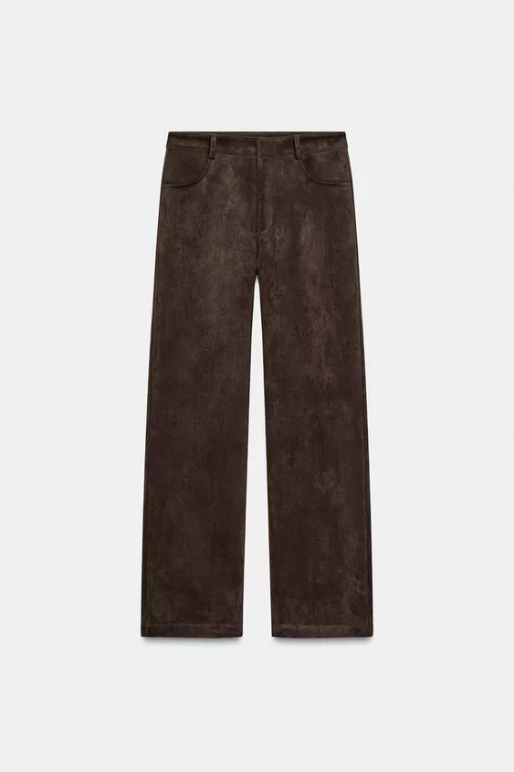 FAUX SUEDE TROUSERS | Zara US