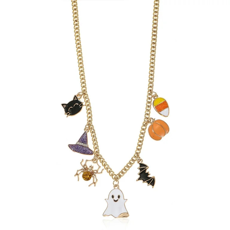 Way to Celebrate Halloween Goldtone Novelty Charm Necklace, 1 Piece - Walmart.com | Walmart (US)