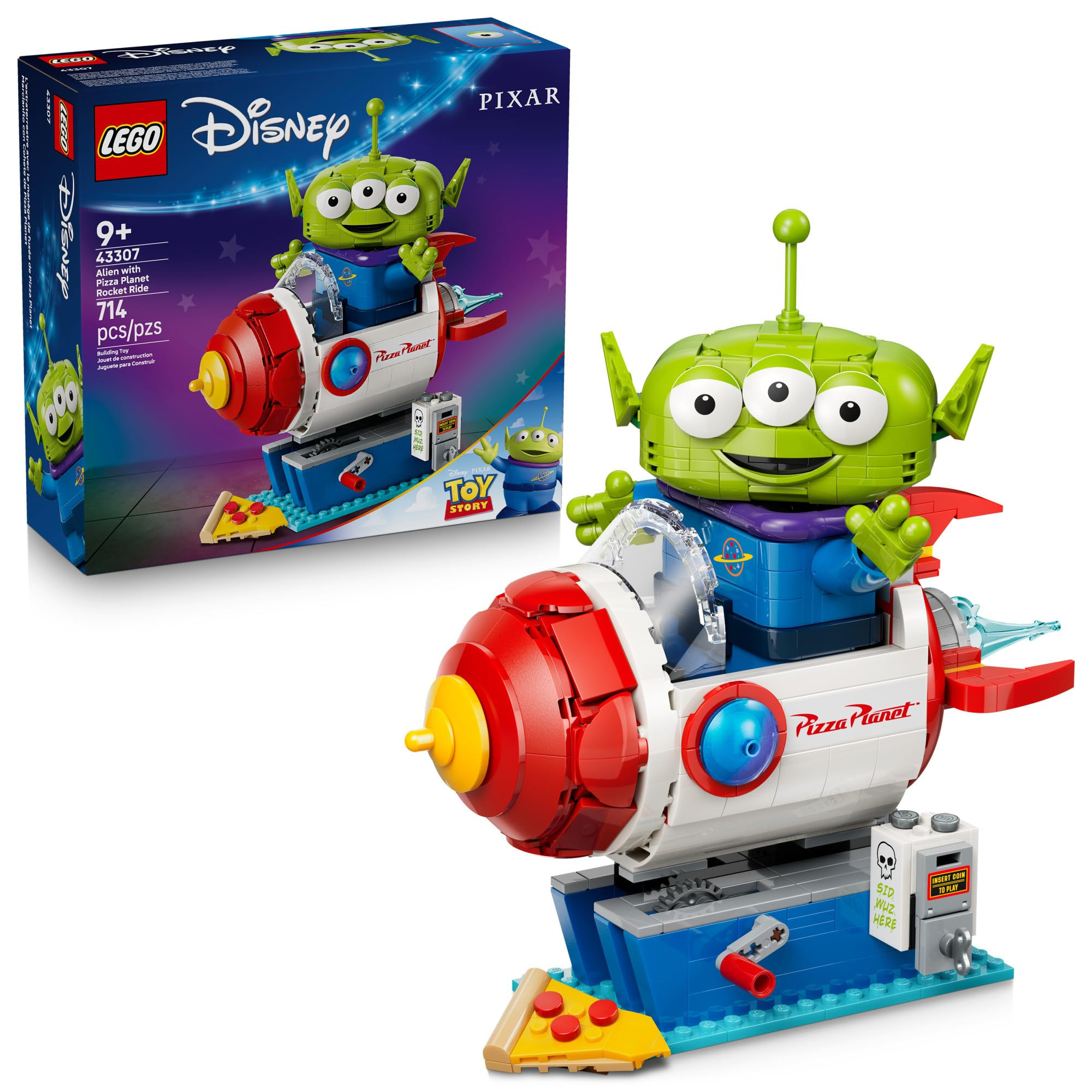 LEGO Disney and Pixar Toy Story Alien with Pizza Planet Rocket Ride - Building Toy for Girls & Boys, Ages 9+ - Disney Gift Idea - Kids Bedroom Decor - 43307 | Amazon (US)